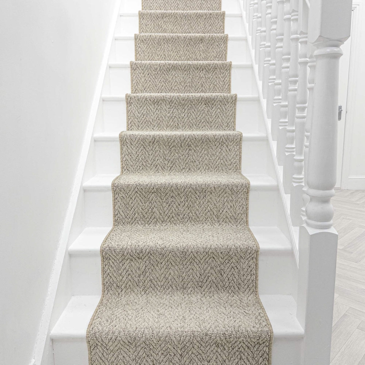 Country Herringbone Berber Tapis d’escalier