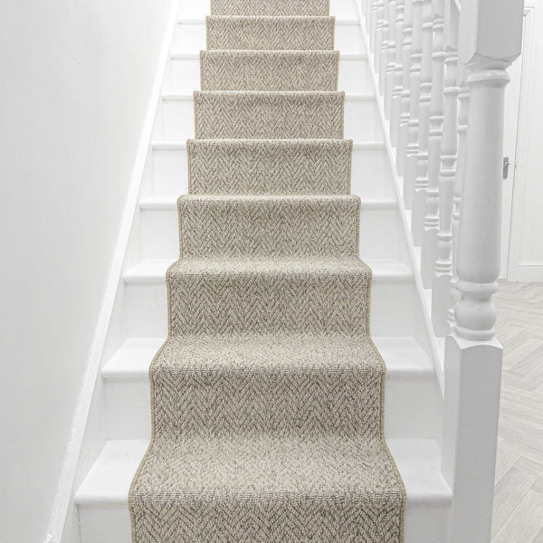 Country Herringbone Berber Tapis d’escalier