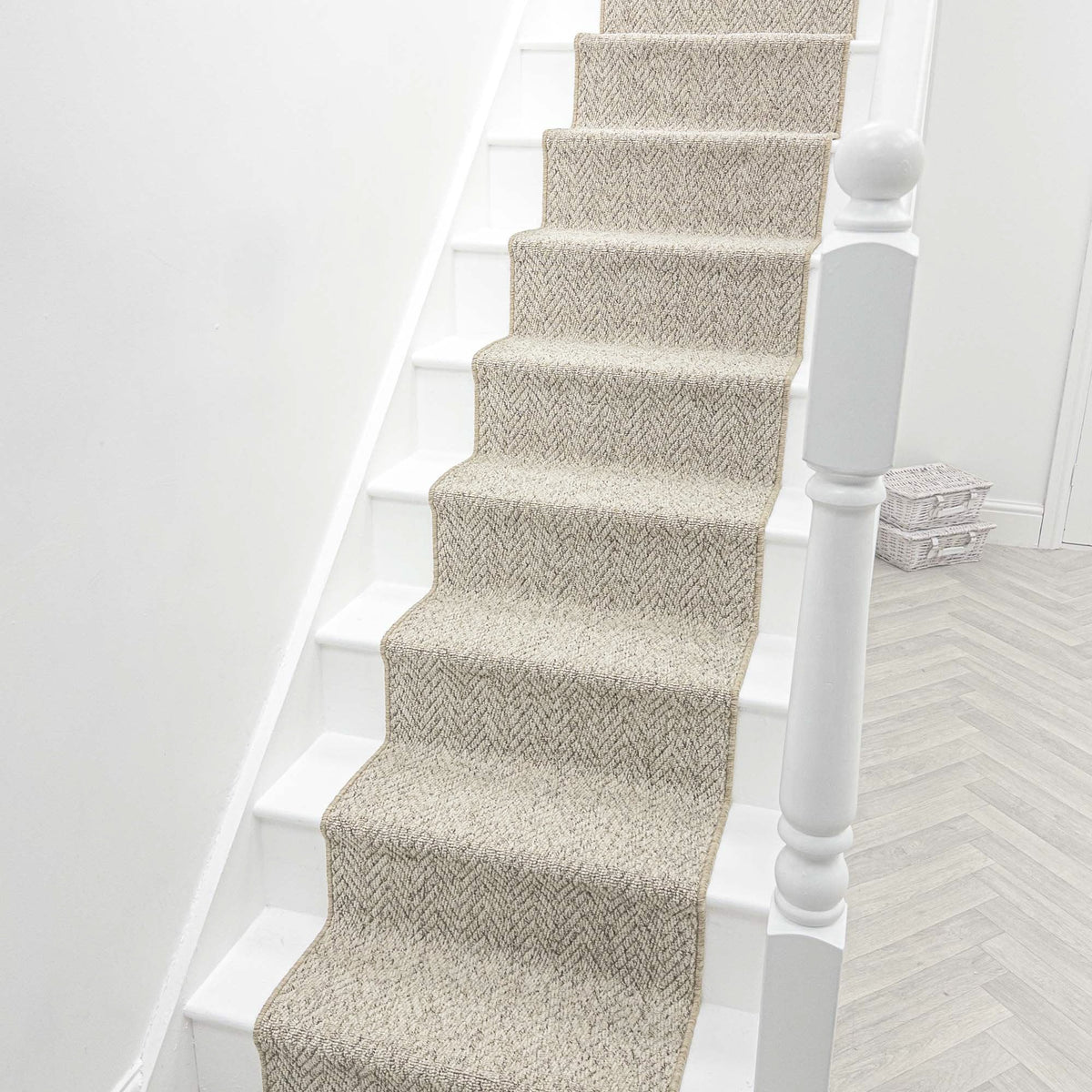 Country Herringbone Berber Tapis d’escalier