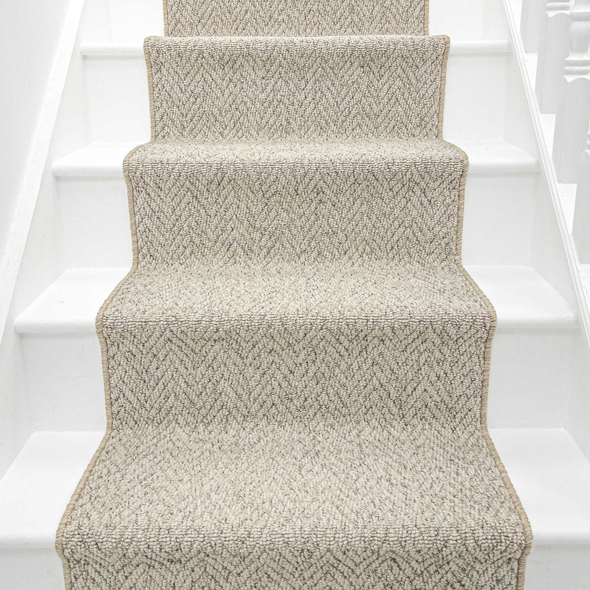 Country Herringbone Berber Tapis d’escalier