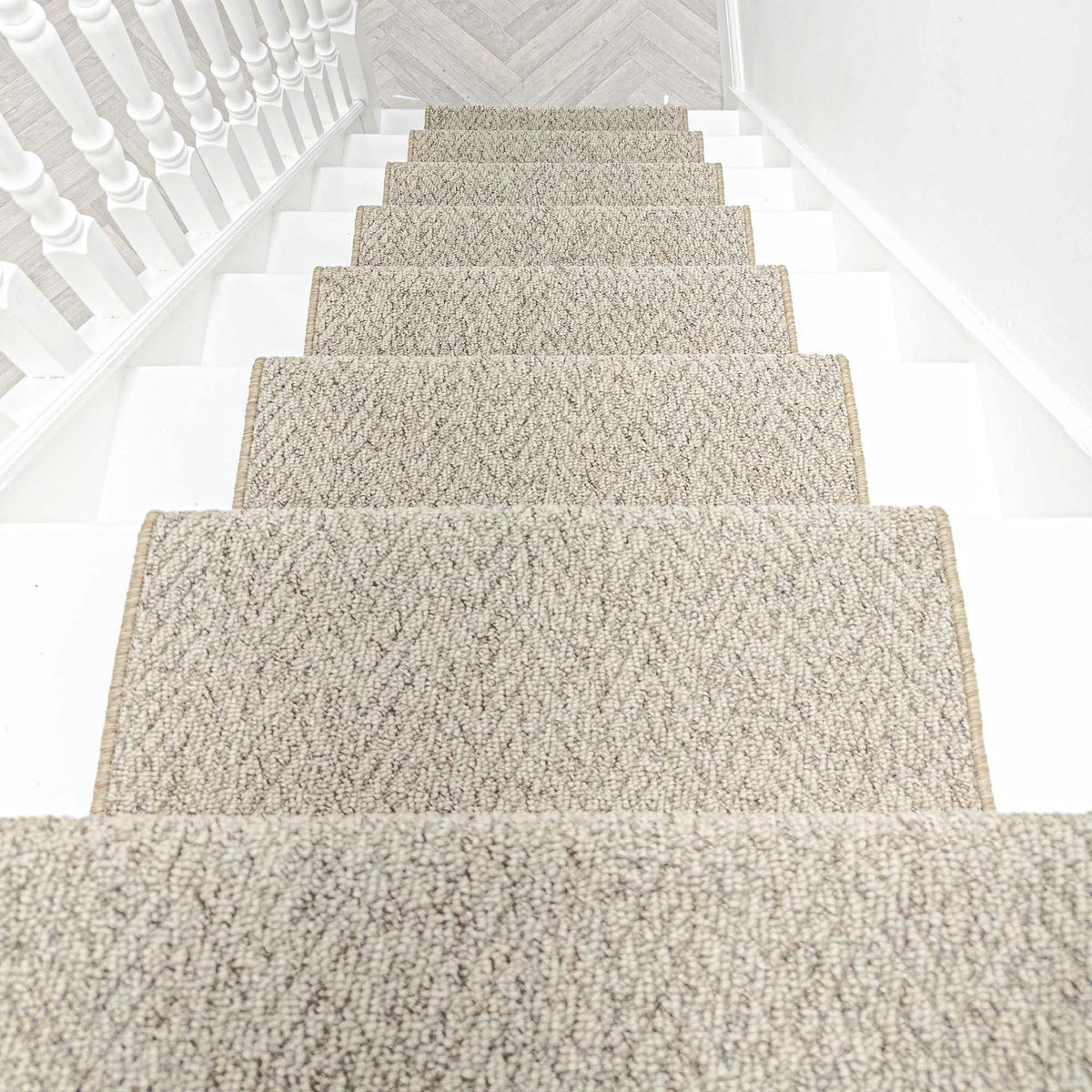 Country Herringbone Berber Tapis d’escalier