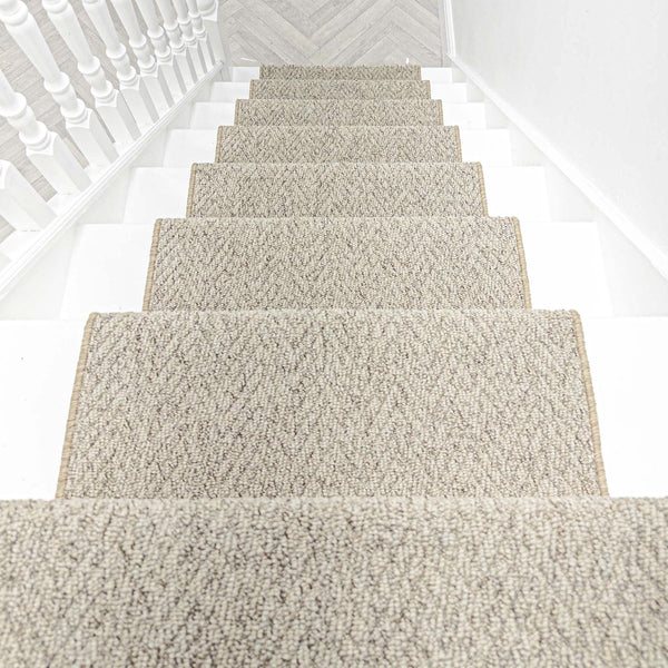 Country Herringbone Berber Tapis d’escalier