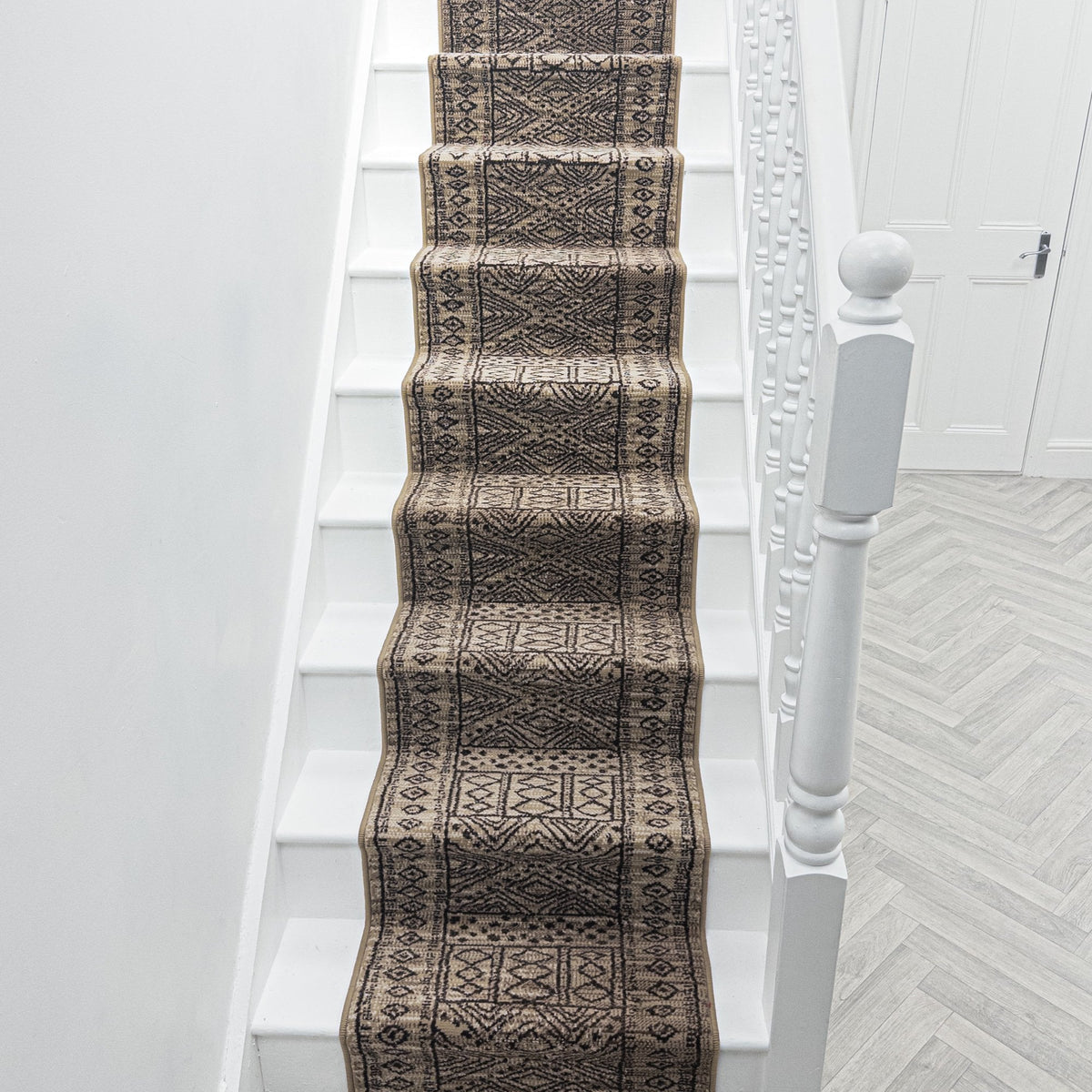 Afrikans Taupe Tapis d’escalier
