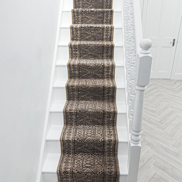Afrikans Taupe Tapis d’escalier