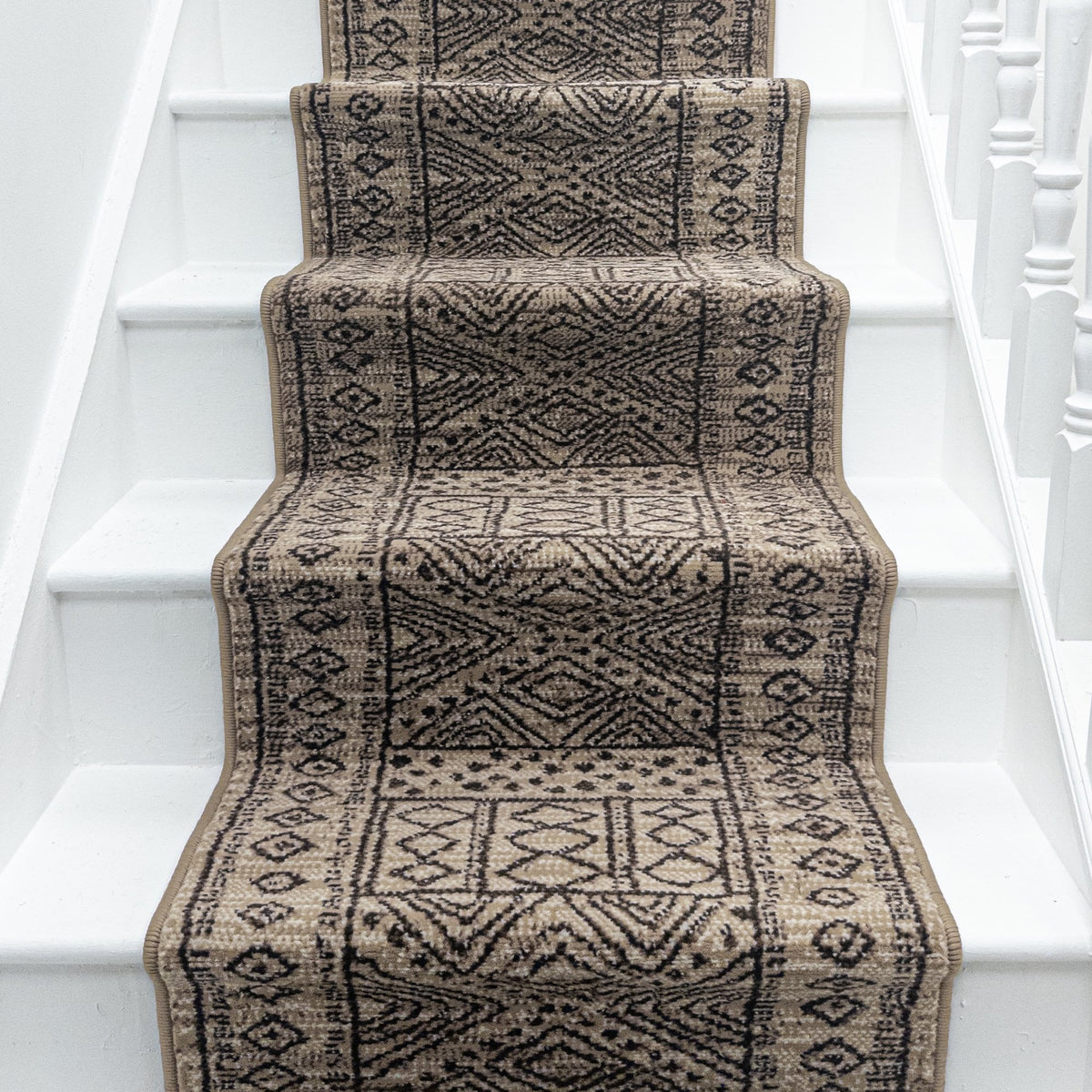 Afrikans Taupe Tapis d’escalier