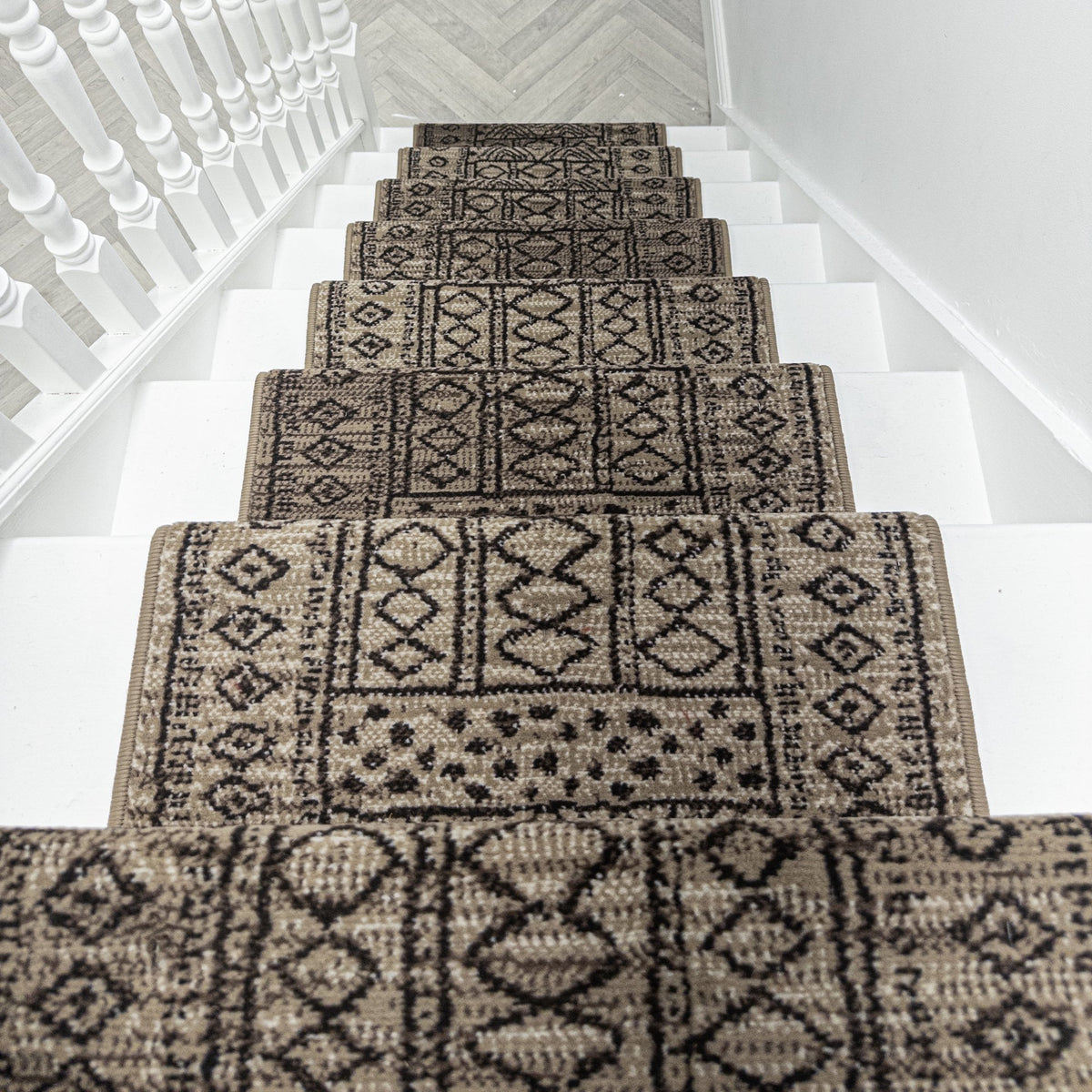 Afrikans Taupe Tapis d’escalier