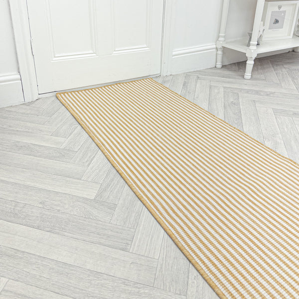 Pinstripe Ochre Hall Runner