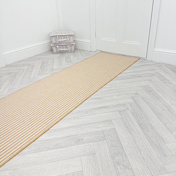 Pinstripe Ochre Hall Runner