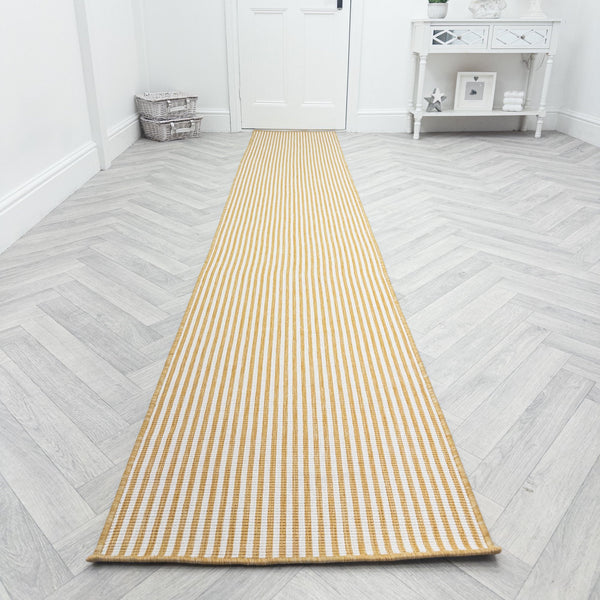 Pinstripe Ochre Hall Runner