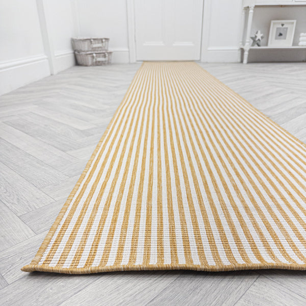 Pinstripe Ochre Hall Runner