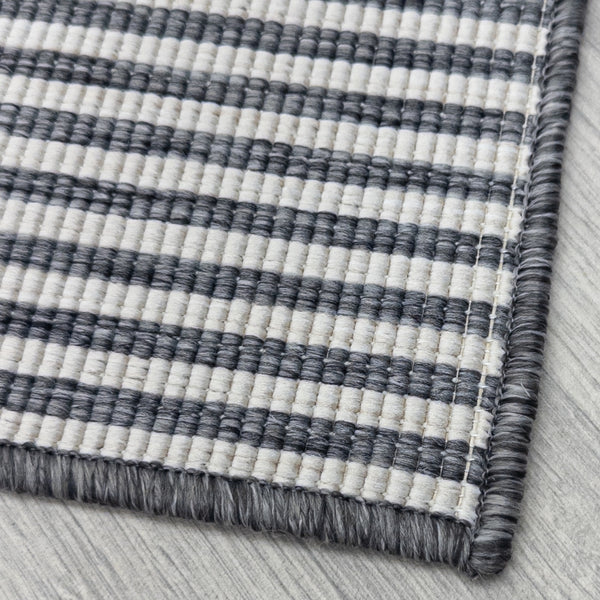 Pinstripe Grey Tapis de couloir