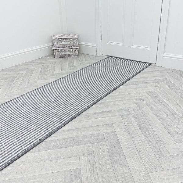 Pinstripe Grey Tapis de couloir