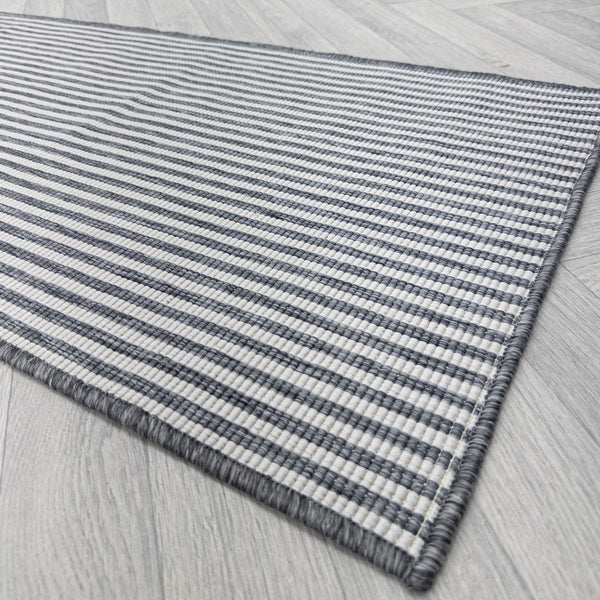 Pinstripe Grey Tapis de couloir