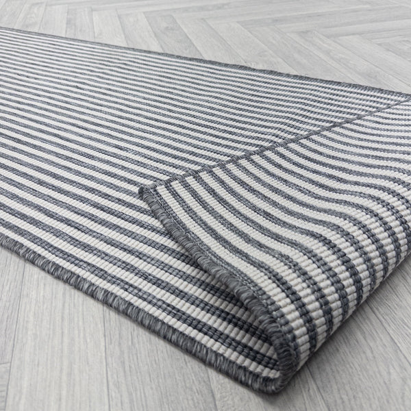 Pinstripe Grey Tapis de couloir