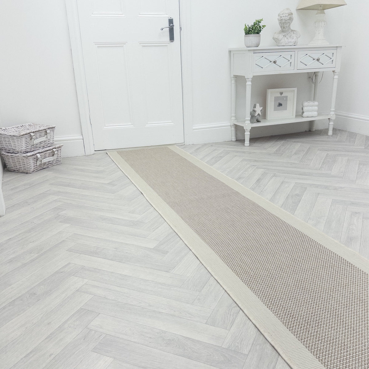 Vichy Beige A Hall Runner