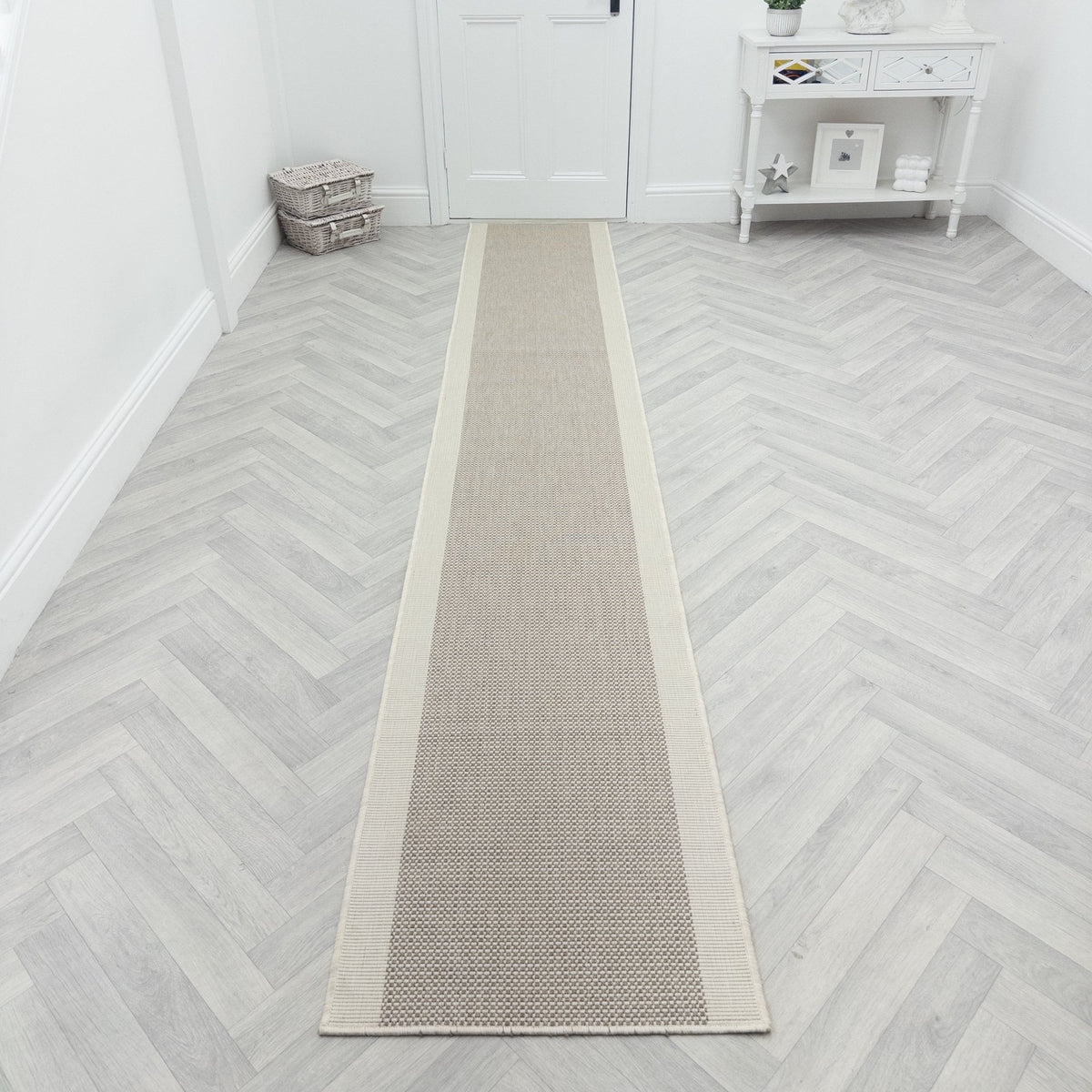 Vichy Beige A Hall Runner