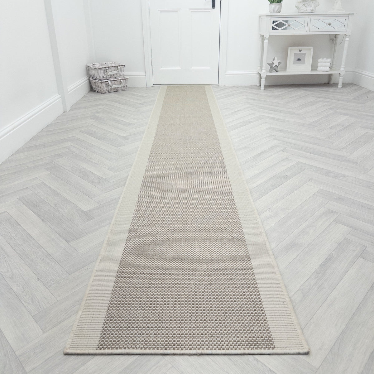 Vichy Beige A Hall Runner