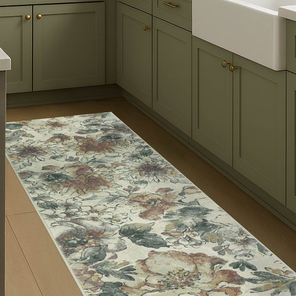 Eclipse Cream/Multi 63528-6747 Kitchen Runner