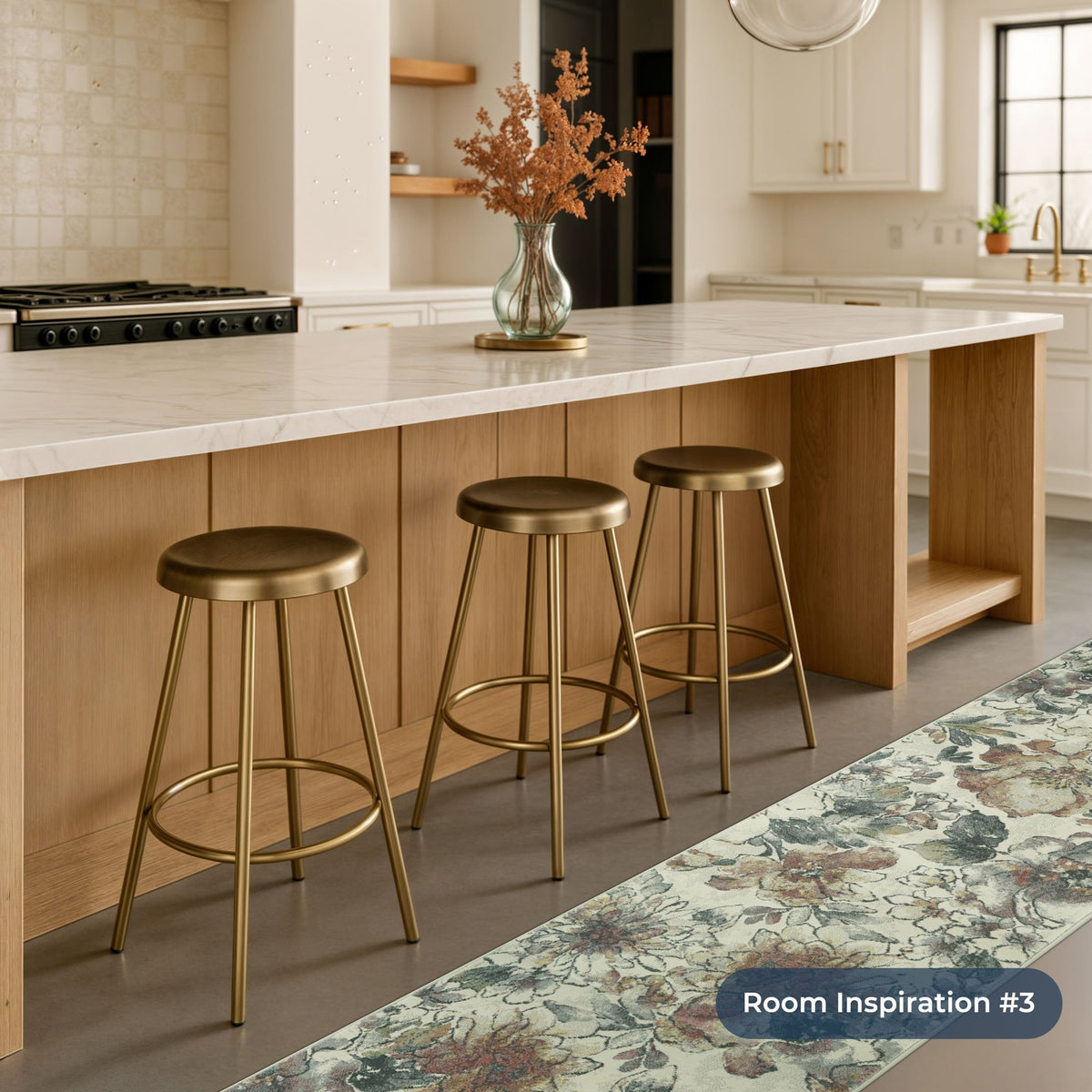 Eclipse Cream/Multi 63528-6747 Kitchen Runner