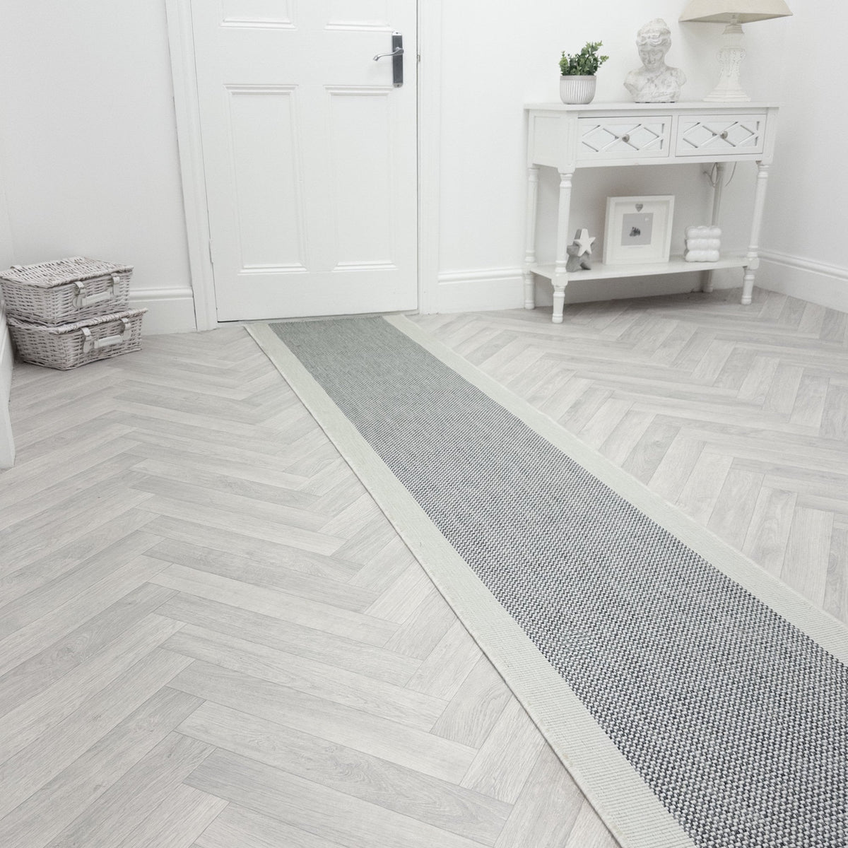 Vichy Grey A Hall Runner