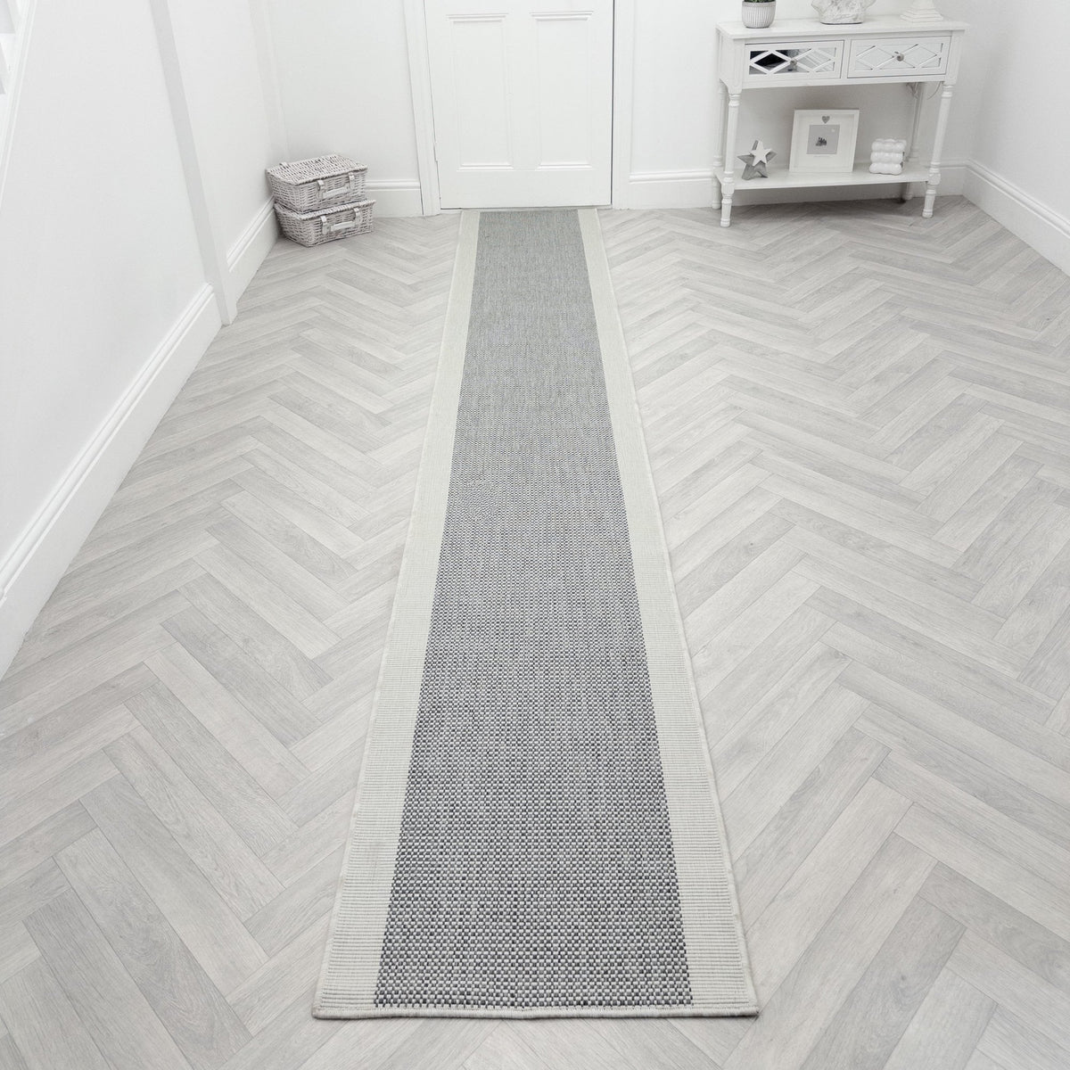 Vichy Grey A Hall Runner