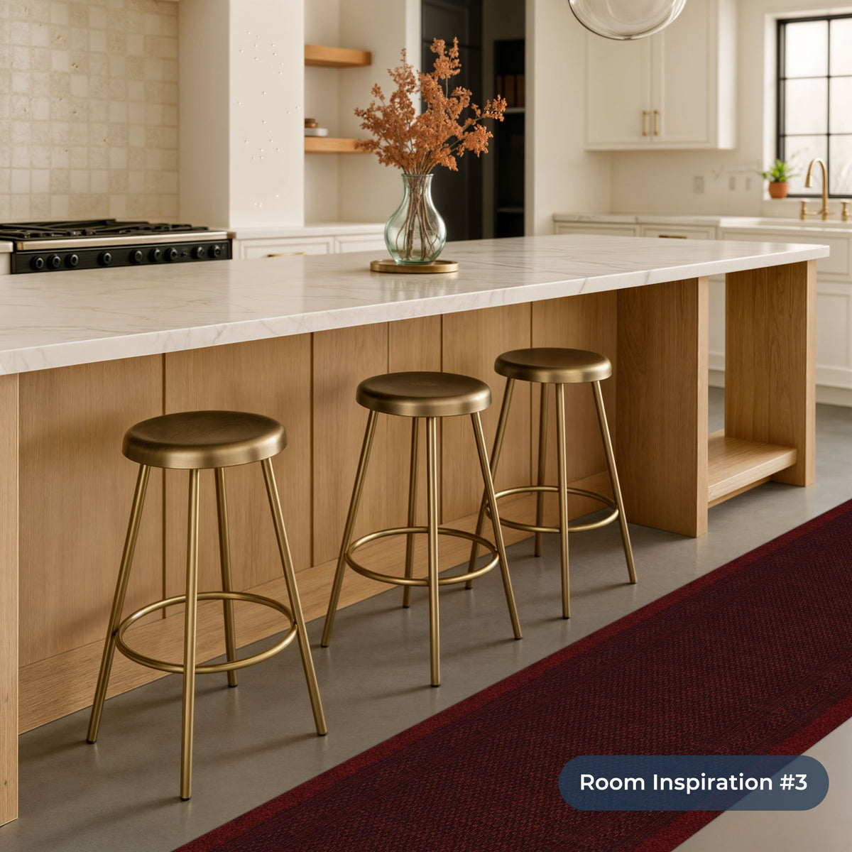 Aztec Red Kitchen Carpet Runner