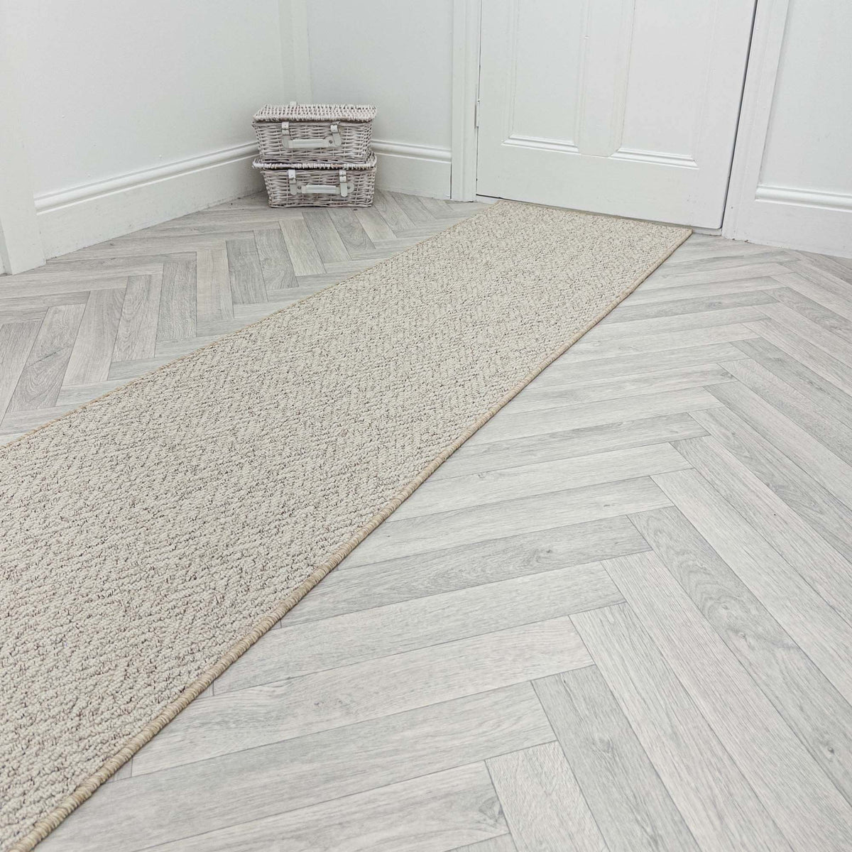 Country Herringbone Berber Rug Runner