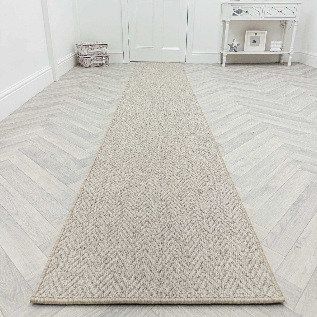 Country Herringbone Berber Rug Runner