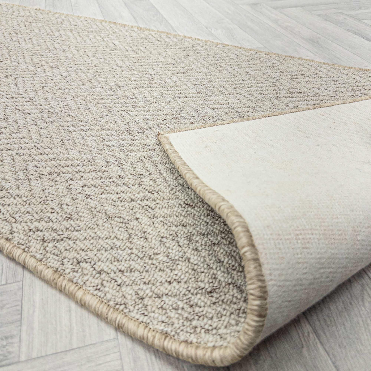 Country Herringbone Berber Rug Runner