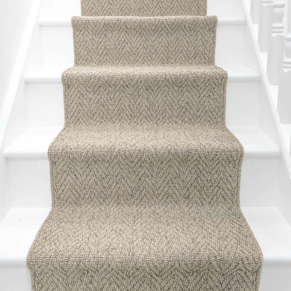 Country Herringbone Biscotti Tapis d’escalier