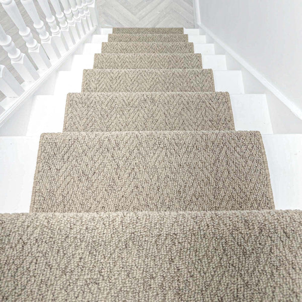 Country Herringbone Biscotti Tapis d’escalier