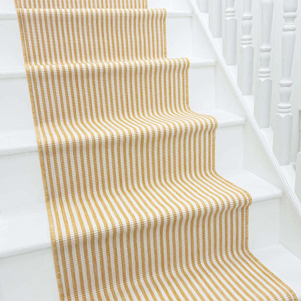 Pinstripe Ochre Stair Runner