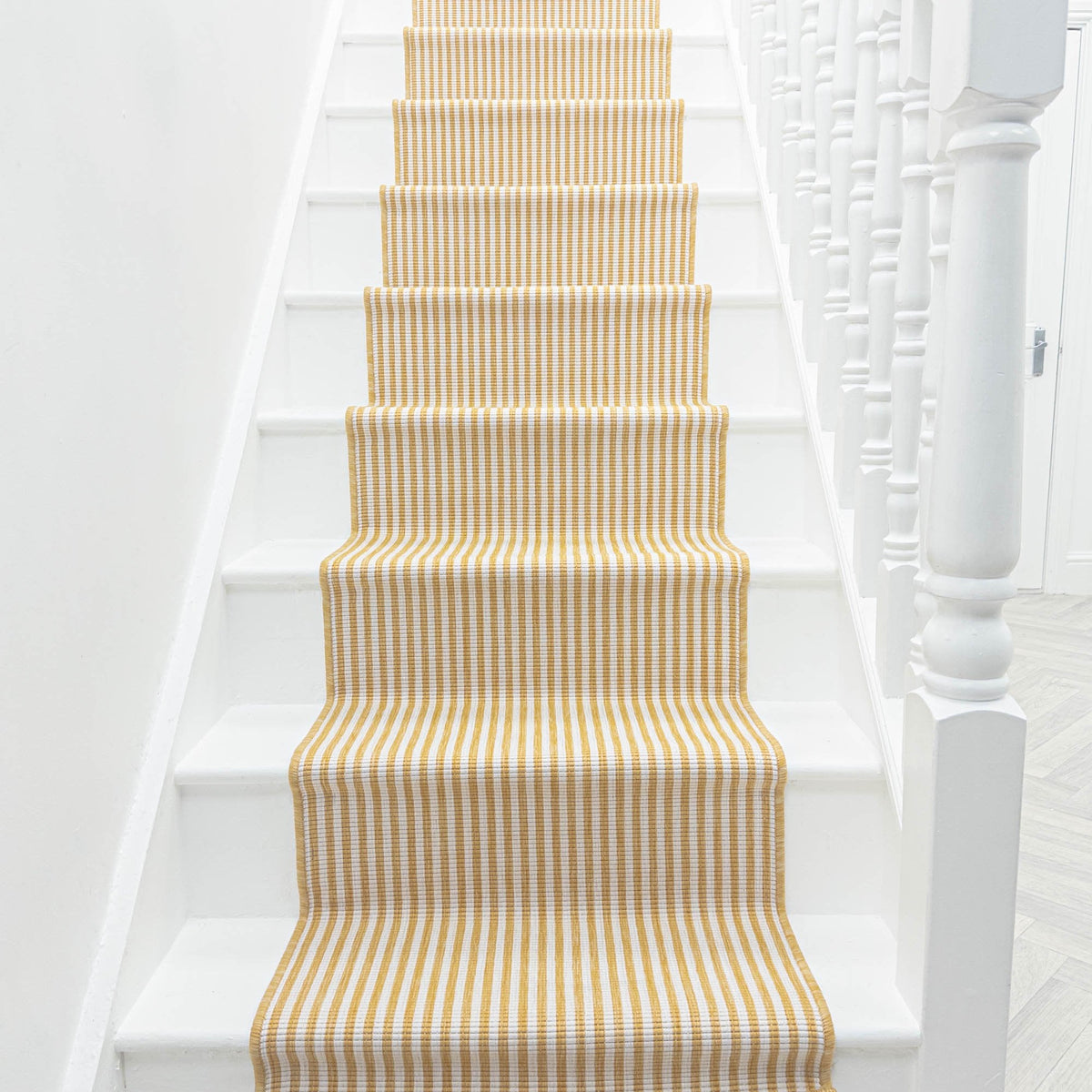 Pinstripe Ochre Stair Runner