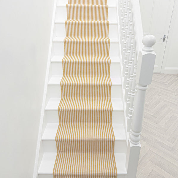 Pinstripe Ochre Stair Runner