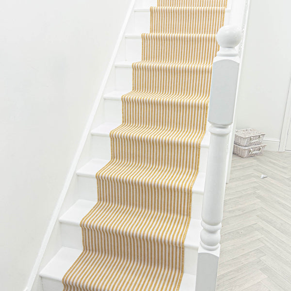 Pinstripe Ochre Stair Runner