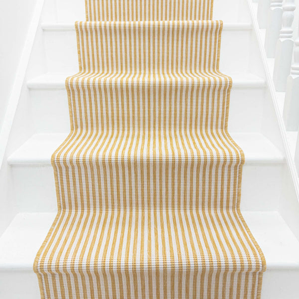 Pinstripe Ochre Stair Runner