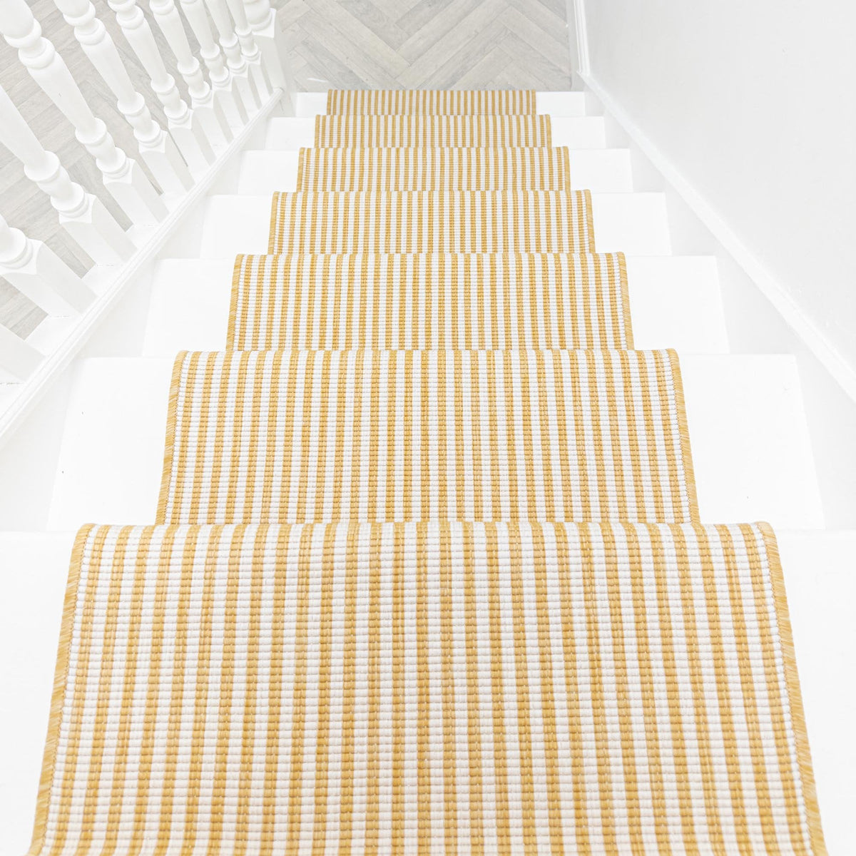 Pinstripe Ochre Stair Runner