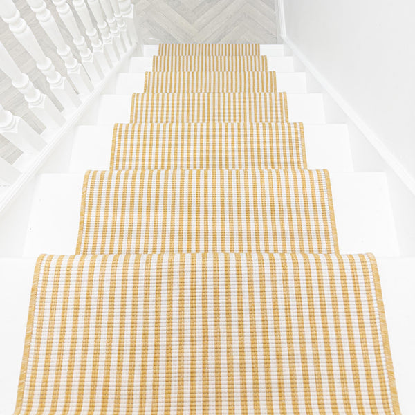 Pinstripe Ochre Stair Runner