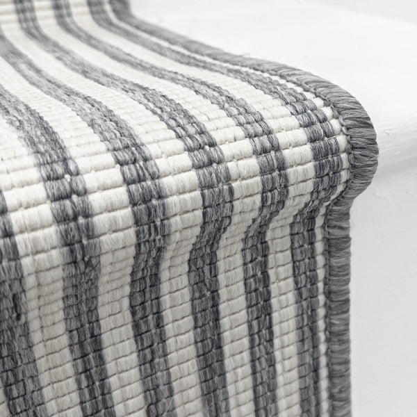 Pinstripe Grey Stair Runner