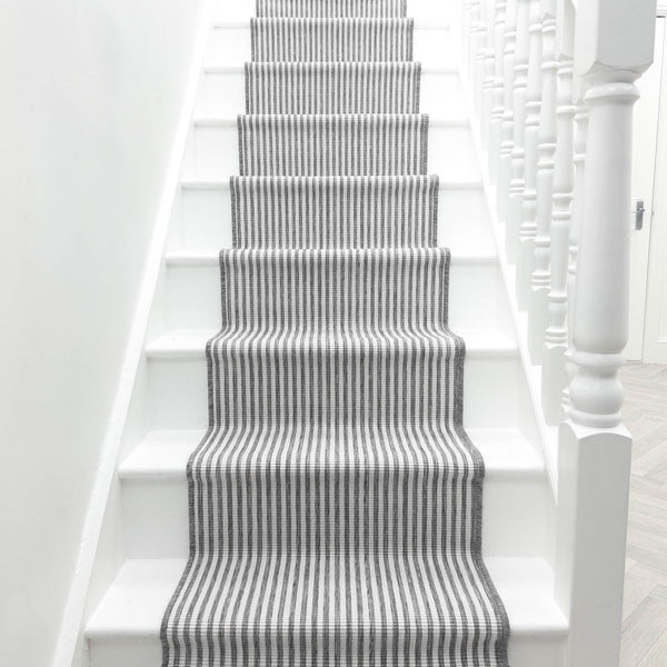 Pinstripe Grey Stair Runner