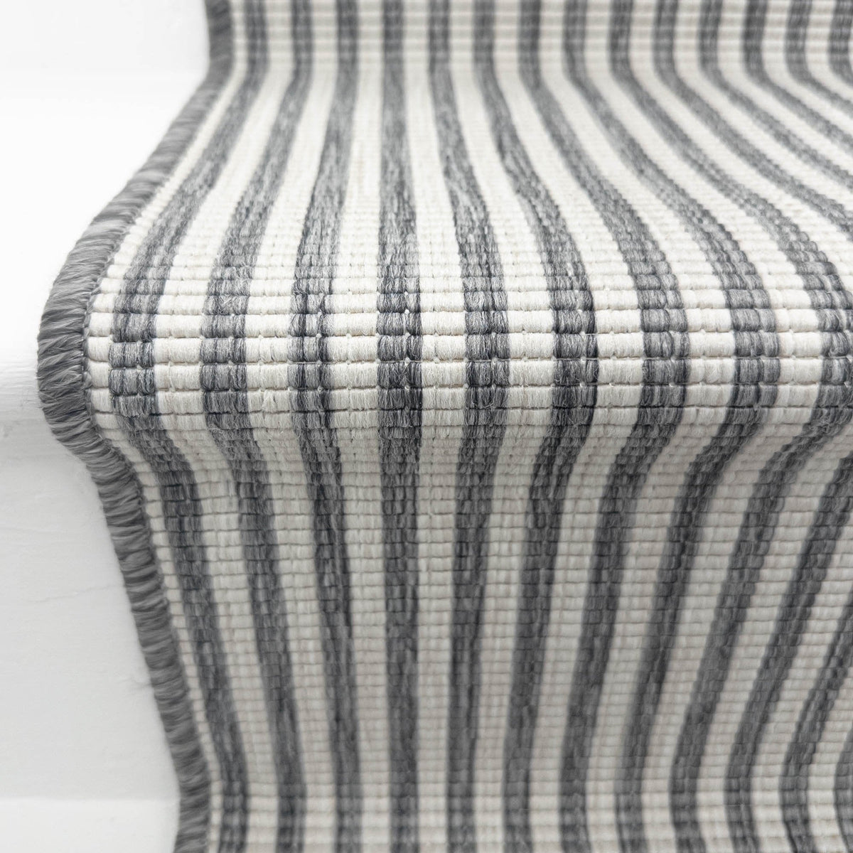 Pinstripe Grey Stair Runner