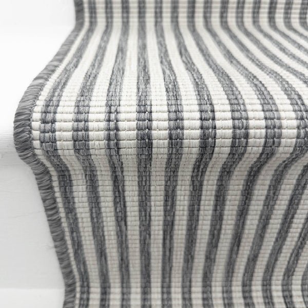 Pinstripe Grey Stair Runner
