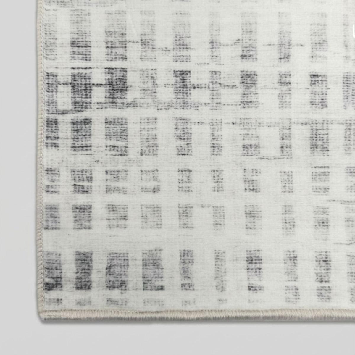 Santona Ivory/Gray Washable Kitchen Runner