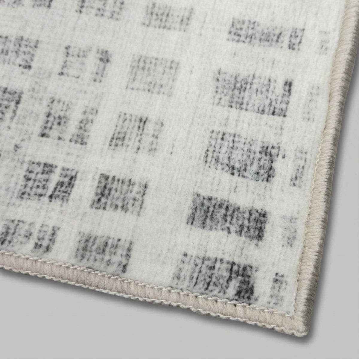 Santona Ivory/Gray Washable Kitchen Runner