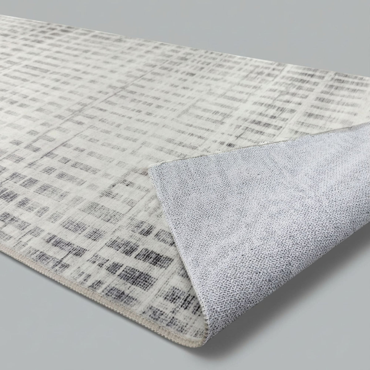 Santona Ivory/Gray Washable Kitchen Runner