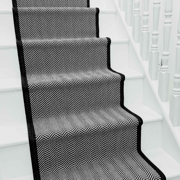 Illusion Black A Stair Runner