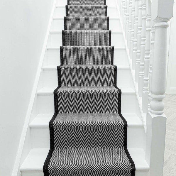 Illusion Black A Stair Runner