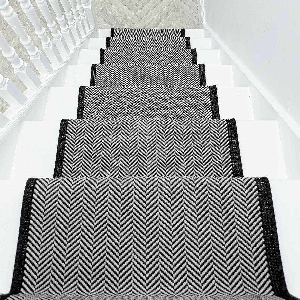Illusion Black A Stair Runner