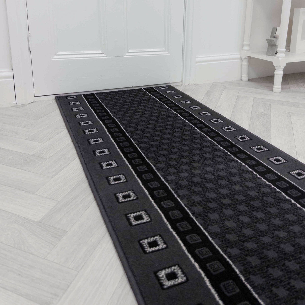 Caesar Dark Grey Hall Runner
