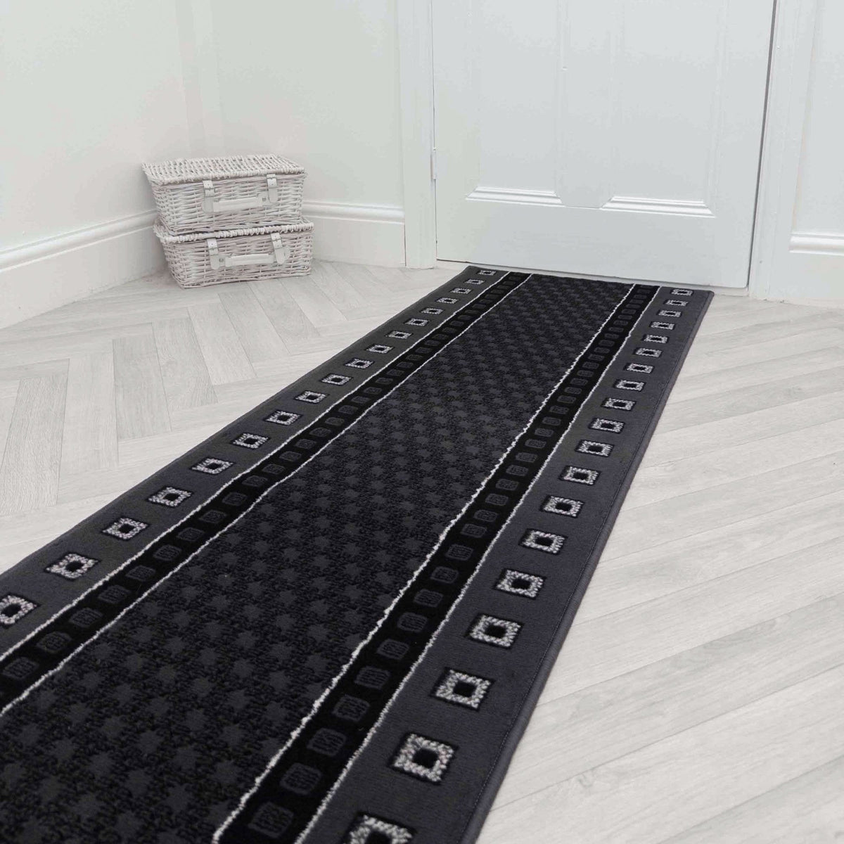 Caesar Dark Grey Hall Runner